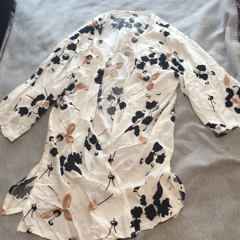 Kimono style floral cover up robe